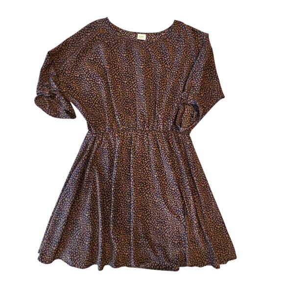 TIENS Ecoute Dress Elastic Waist, Dolman Sleeves, Estimated sz 8/10 Navy Brown - Picture 2 of 12